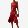 Eliana | Elegant midi dress with an asymmetric cut