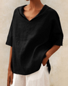 Marsica - Airy Linen Blouse With Lose Fit