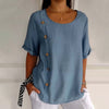 Velma - Side Button Linen Blouse