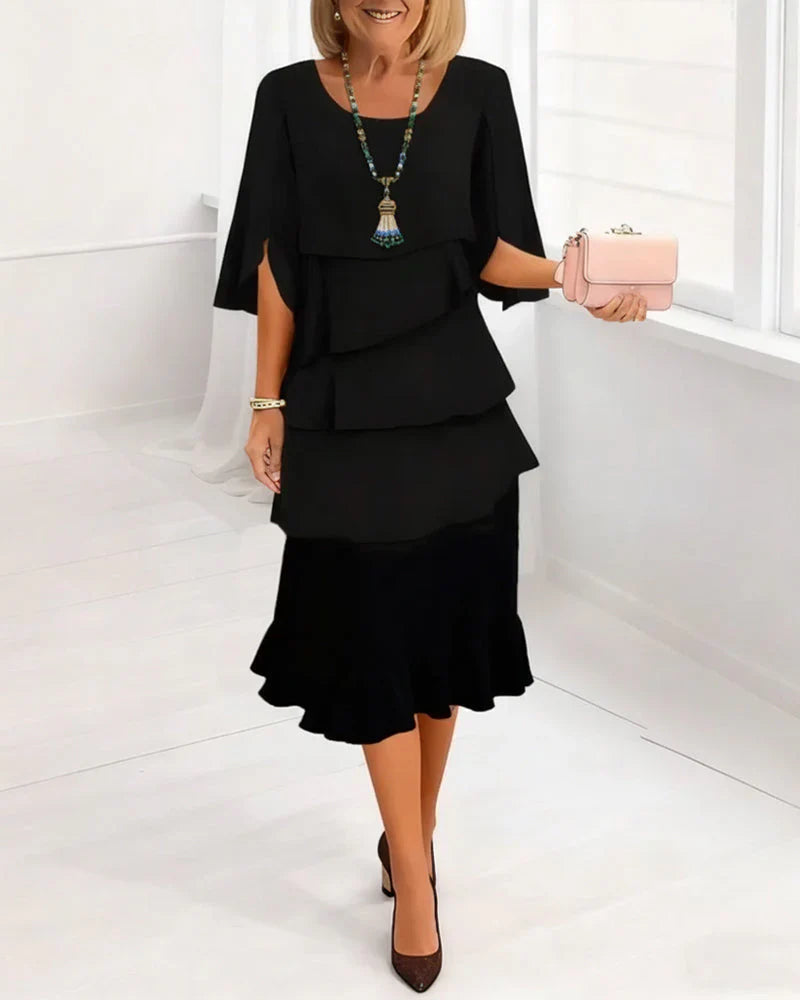 Angela Elegant Ruffle Dress