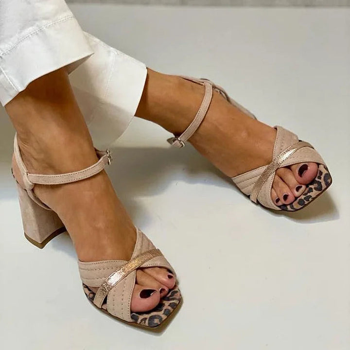 Lorrie | Cross-Band Heel Sandals