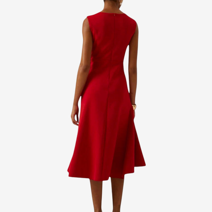 Eliana | Elegant midi dress with an asymmetric cut