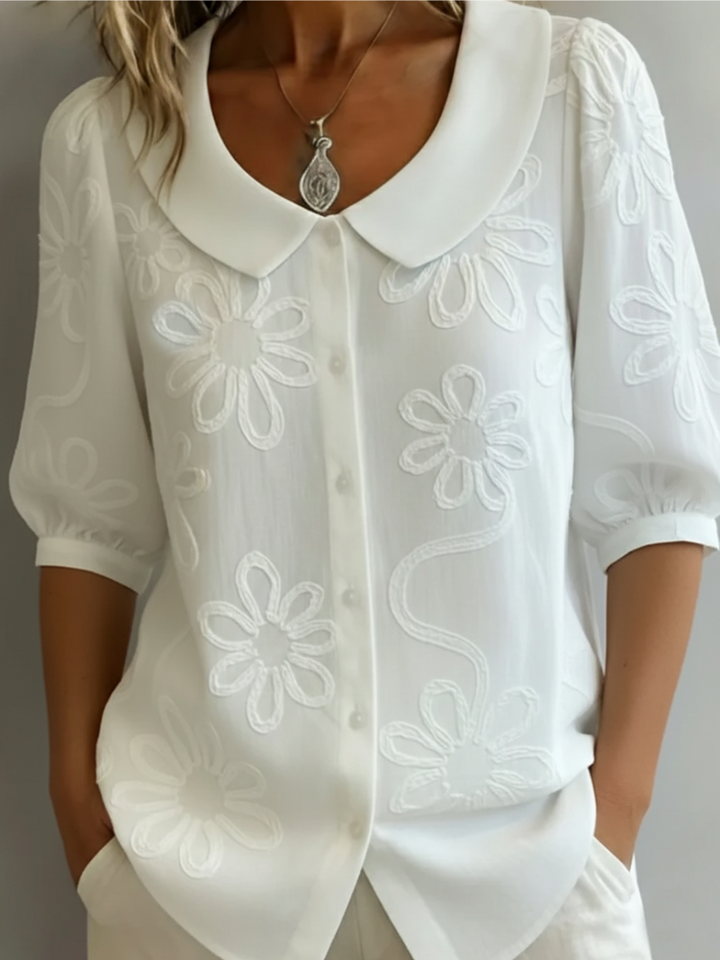 Ismeline – Embroidered Floral Blouse