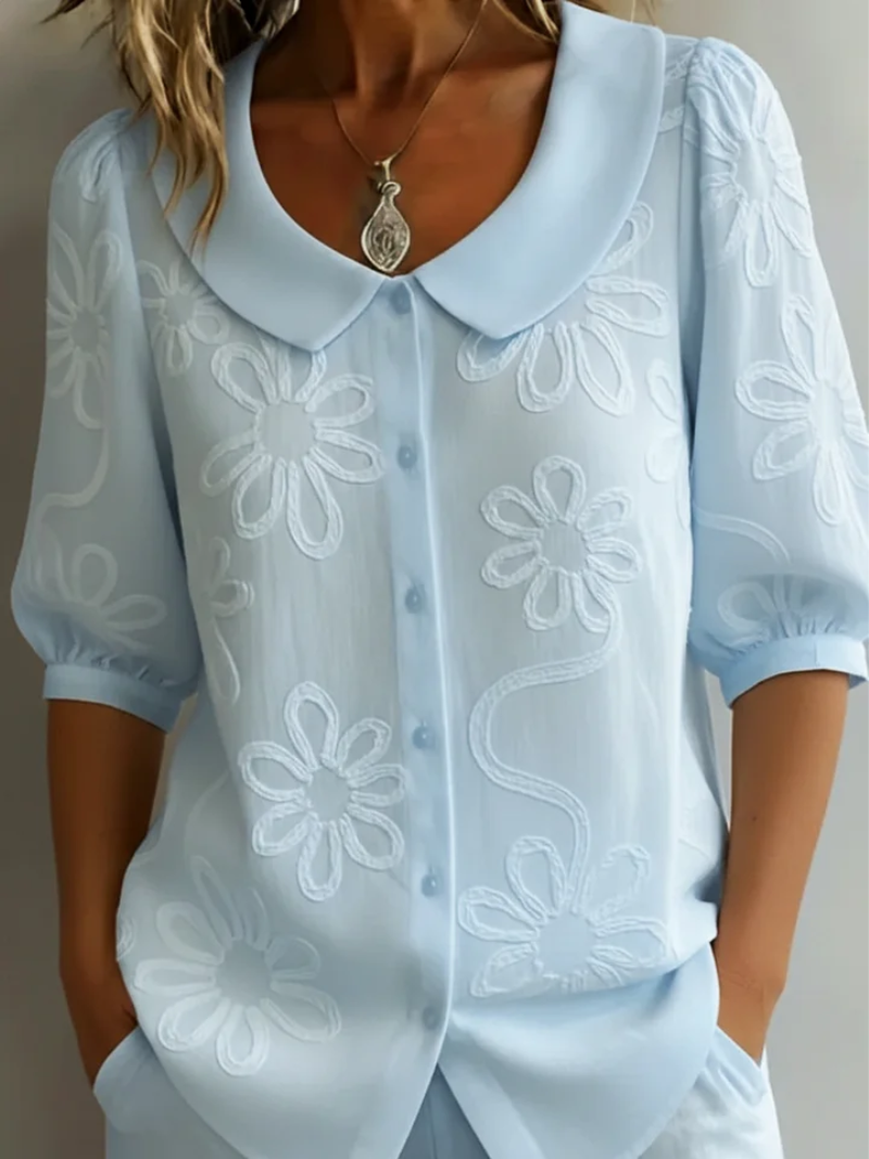 Ismeline – Embroidered Floral Blouse
