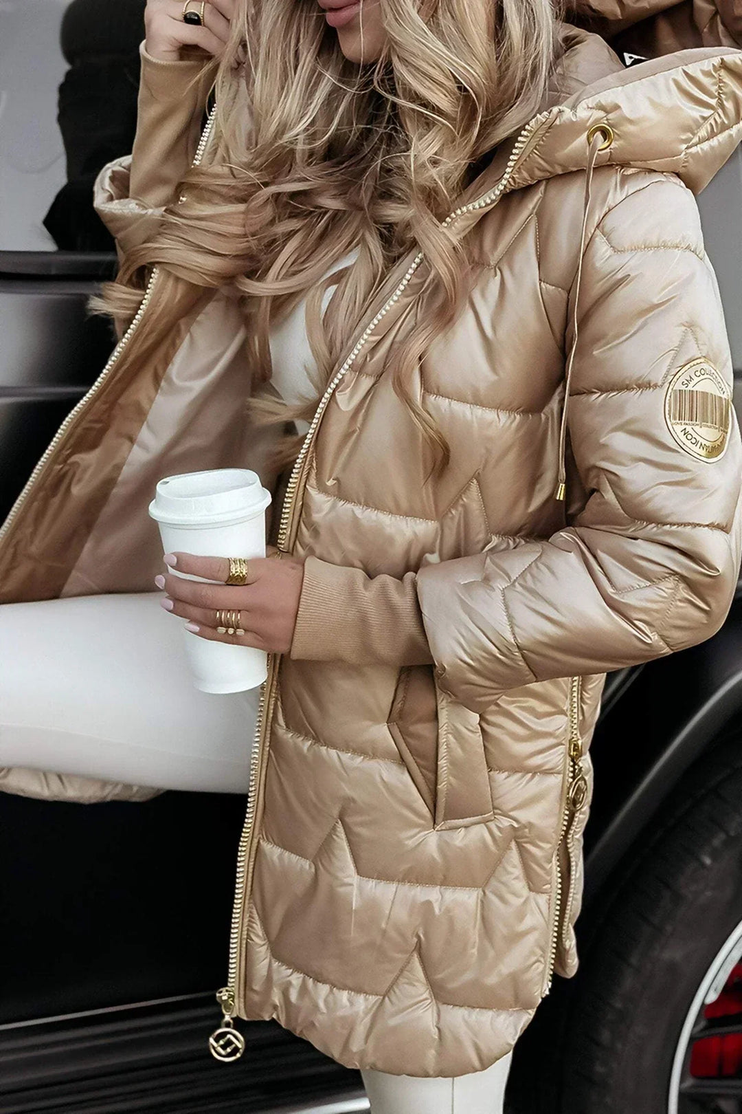 Lina | Long Puffer Coat with Cozy Oversized Hood
