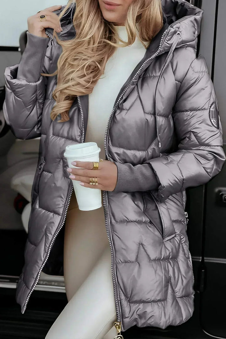 Lina | Long Puffer Coat with Cozy Oversized Hood