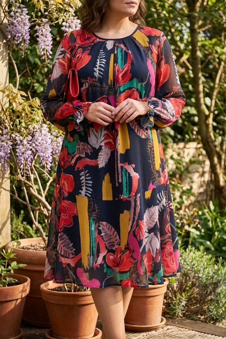 Florinda™ Elegant Floral Dress